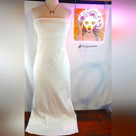 Divided Nwt Elegant White Strapless Dress Xl - Picture 1 of 7